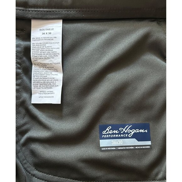 Ben Hogan Performance Mens Golf Pants‎ Green 36x30 - Relaxed Fit - Picture 6 of 8